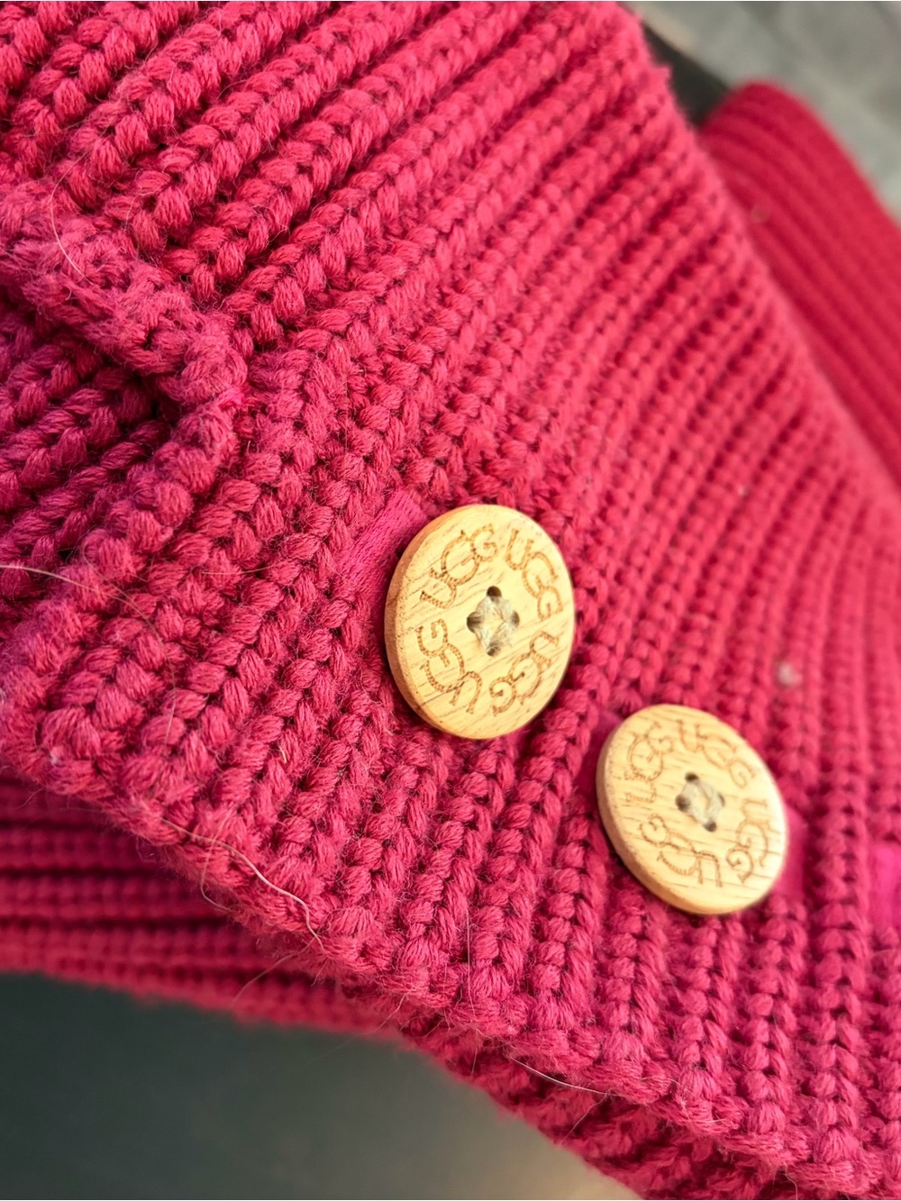 UGG Raspberry Knit Cuff Ankle Boots - Picture 3 of 4